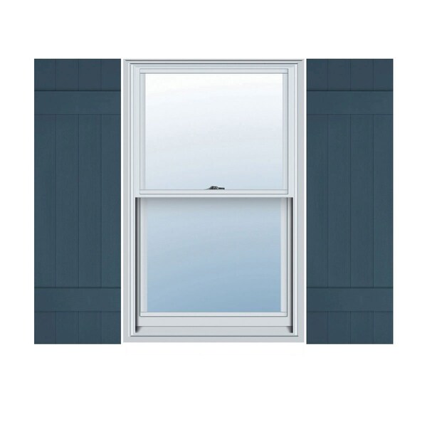 Ekena Millwork Lifetime Vinyl, 4 Board Joined (2 Batten), Board-n-Batten Shutters, w/Shutter Loks, LJ4C14X03000CB, PR LJ4C14X03000CB - main